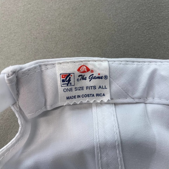 Vintage The Game AT&T Snapback Hat Adult White Split Bar Logo Glued Tag 90s - Picture 7 of 7